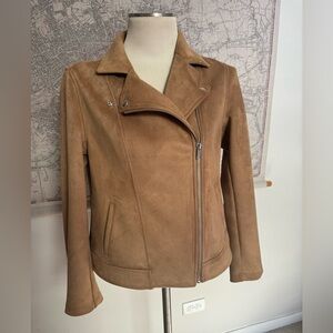 Suede moto jacket